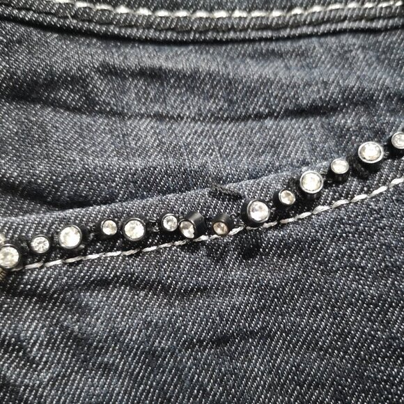 Candy Couture Ladies Size 9 Dark Wash Straight Legs Blue Jeans - Picture 14 of 14